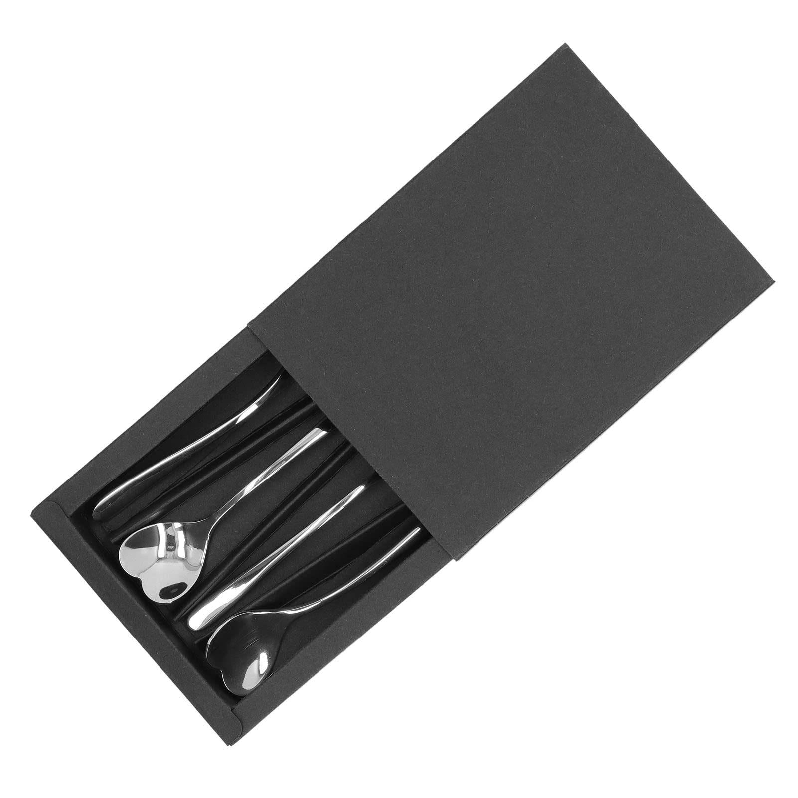 4 Cucchiaini Da Caffè A Forma Di Cuore - Acciaio Inossidabile Per Mescolare Zucchero E Dessert - Foto 14