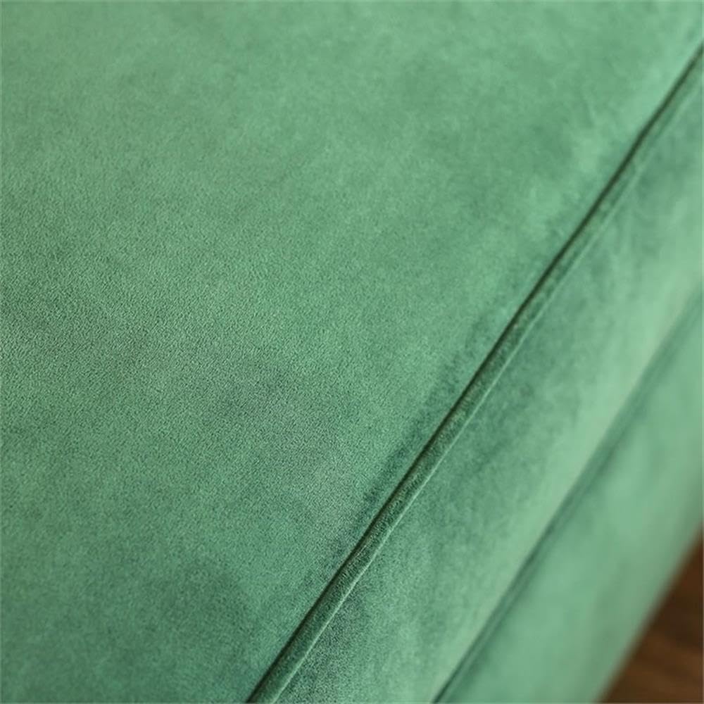 BOWERY HILL Transitional Microfiber Loveseat, Emerald Green Upholstery, Gold Nail Head Trim, 66" W x 41" D x 40" H, Solid Wood Frame, Decorative Accent Pillows, Living Room Seating