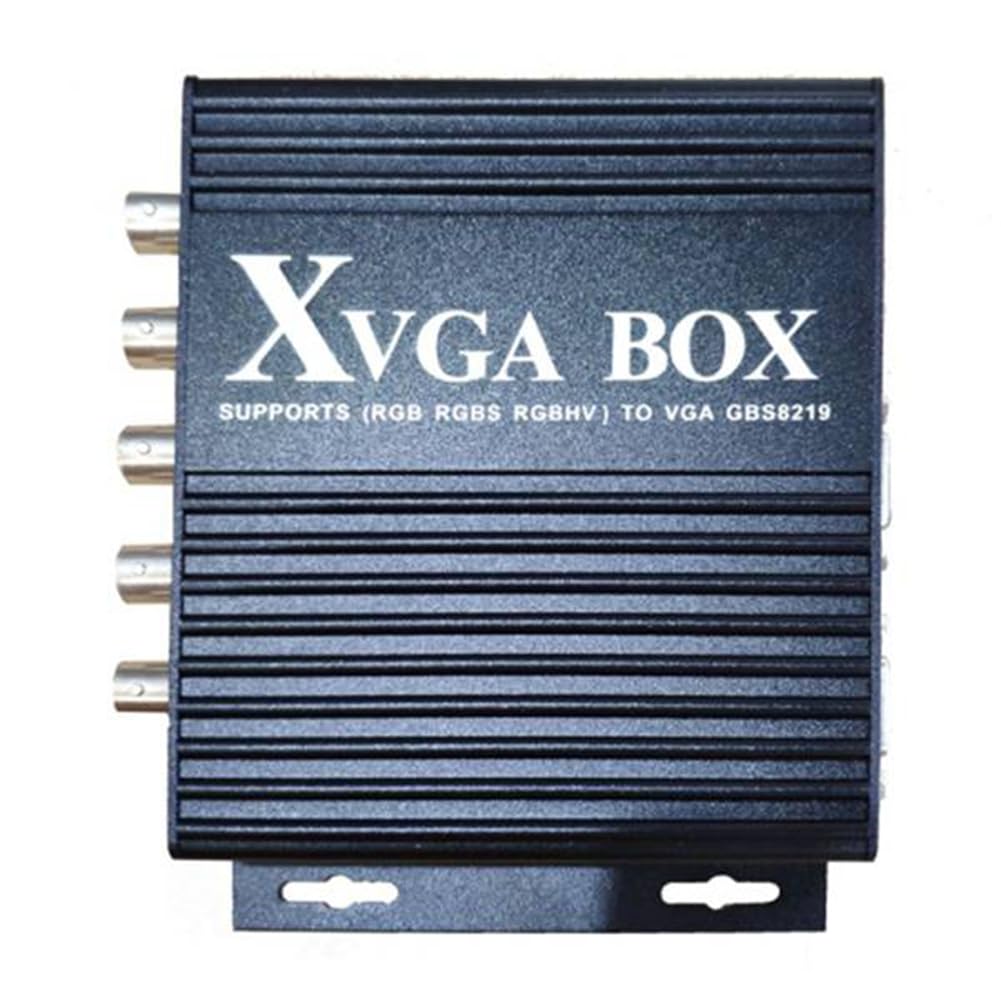 GBS-8219 Convertidor de Vídeo Industrial XVGA Box RGB A VGA Convertidor de Vídeo RGBS A VGA para Industria, Compras, Enchufe de la UE