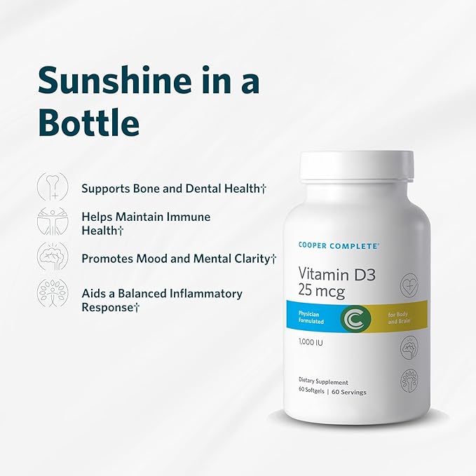 Cooper Complete Vitamina D3 25mcg 60 Cápsulas Blandas Pack 2 miniatura 4
