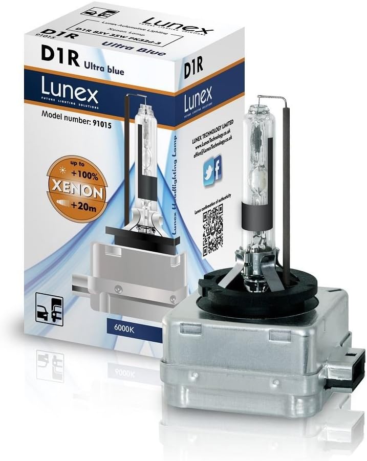 LUNEX D1R XENON 35W 85V PK32d-3 HID Headlight Car Bulbs white light 6000K duobox (2 units)