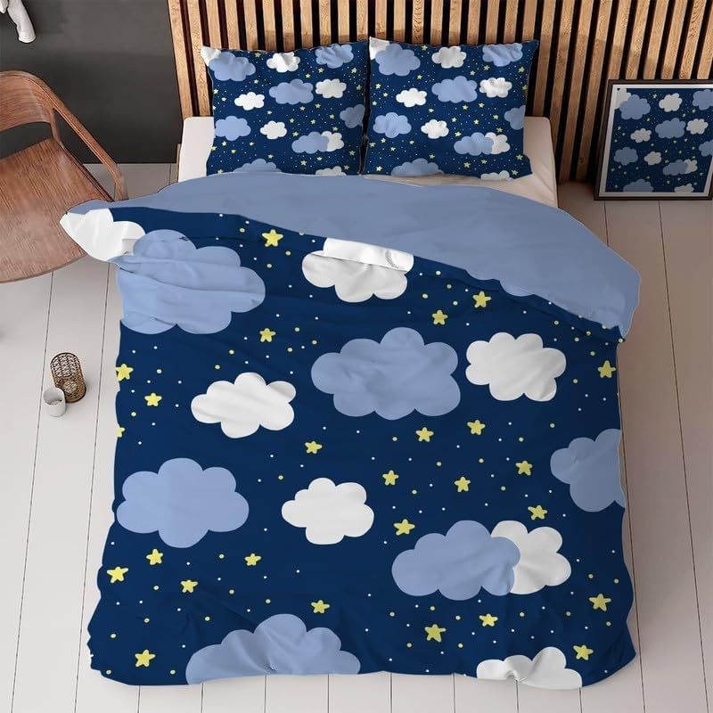 Housse de couette 200x200 imprimé étoile pour chambre parentale