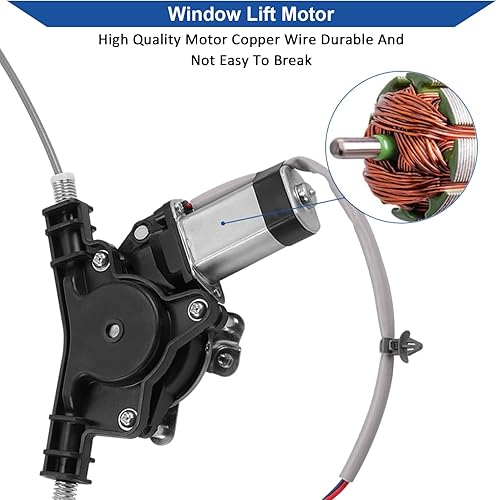 Miniatura 4 de Obaee 748-981 Conjunto de regulador y motor de la ventana eléctrica del lado del pasajero trasero derecho compatible con Nissan Armada