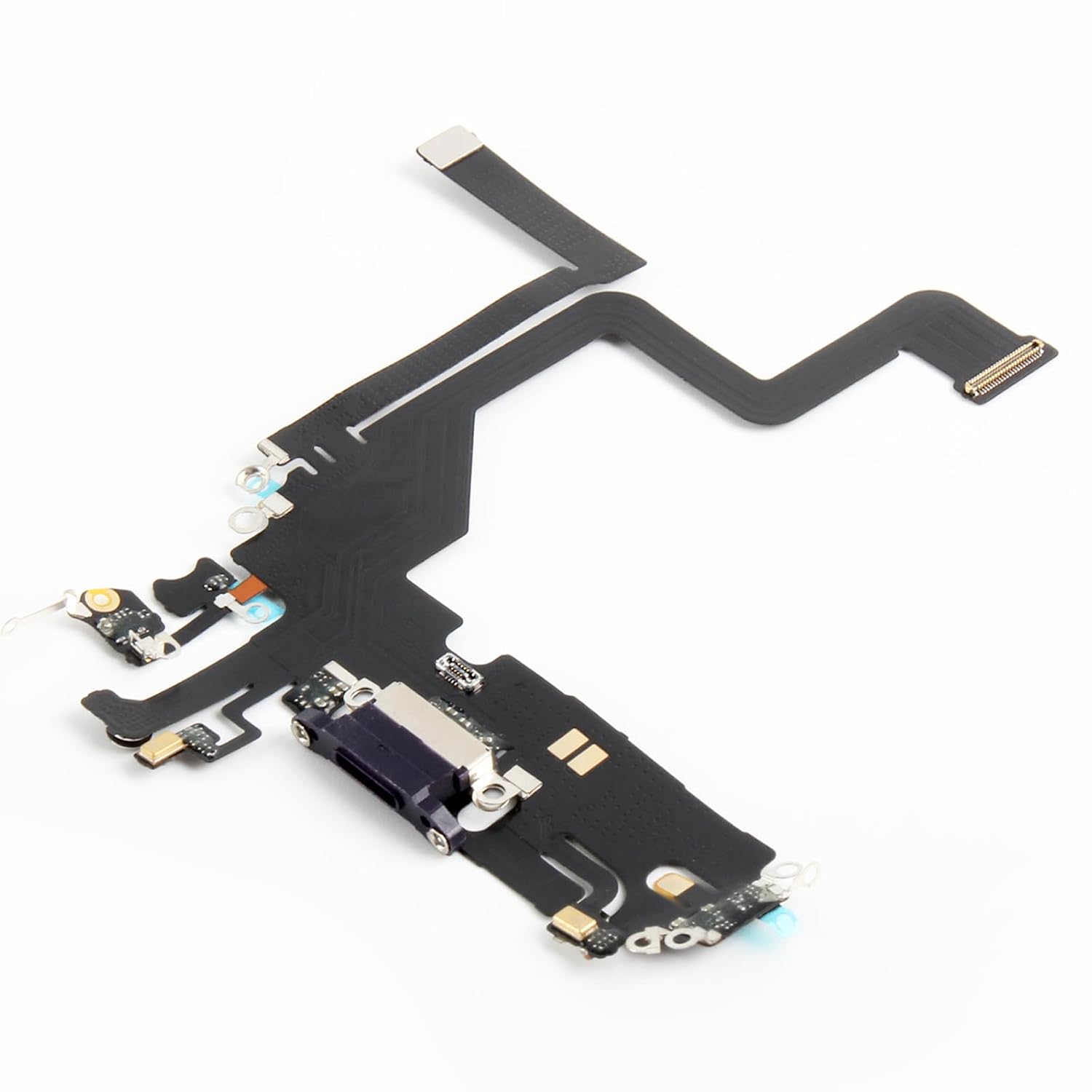 for iPhone 14 Pro Lightning Charging Port Replacement (Deep Purple) USB Dock Connector Flex Cable Assembly with Waterproof Tape Tool Kit A2890 A2650 A2889 A2892