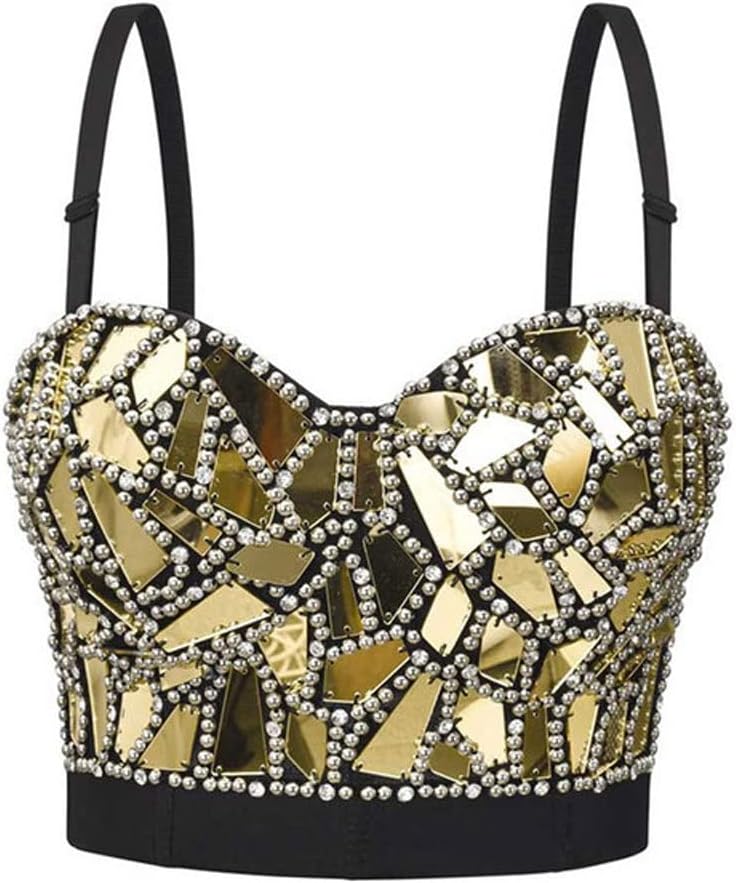 Beaded Bustiers Steampunk Corsets Tops Women Halloween Ballroom Gothic Clothing Cropped Blouse Short Red