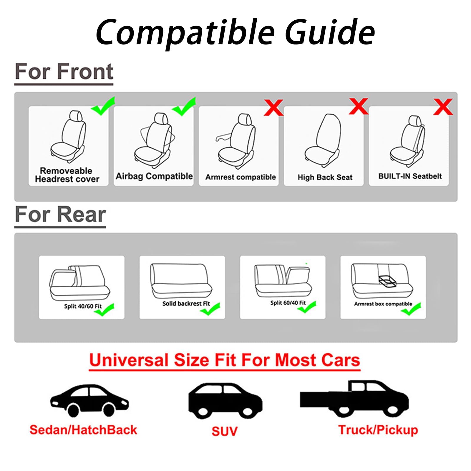 Auto Sitzbezüge Sets für Mazda 5 2008-2013, 5-Sitzer Wasserdicht Komplettset Vorne Hinten, Atmungsaktiv rutschfest Sitzbezüge Auto Schutz,C