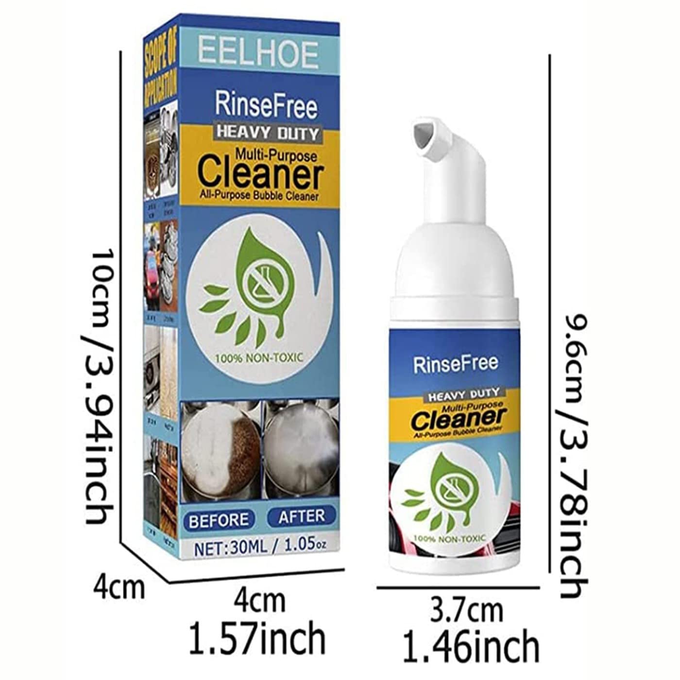 Sgrassatore Spray per Superfici Moderne e Delicate, Detergente per Casa e Cucina, Rimuove Grasso e Sporco Velocemente ed Efficacemente da Finestre e Superfici (30ml, 3pc)
