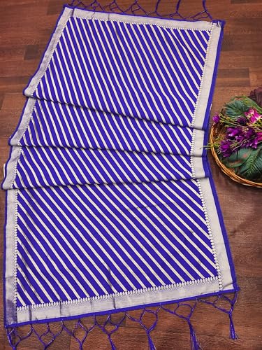 Image of DEVANGI Women's Banarasi Silk Unstitched Salwar Suit Dress Material With Dupatta