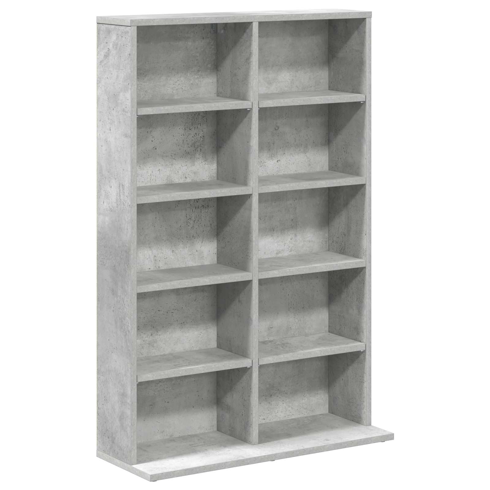 Mueble para CD gris cemento 65 x 23,5 x 97,5 cm de madera ingenierizada