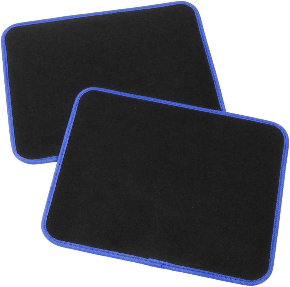 Carpet Floor Mats Steering Wheel Combo Set Hawaii Blue Floral Design Flowers