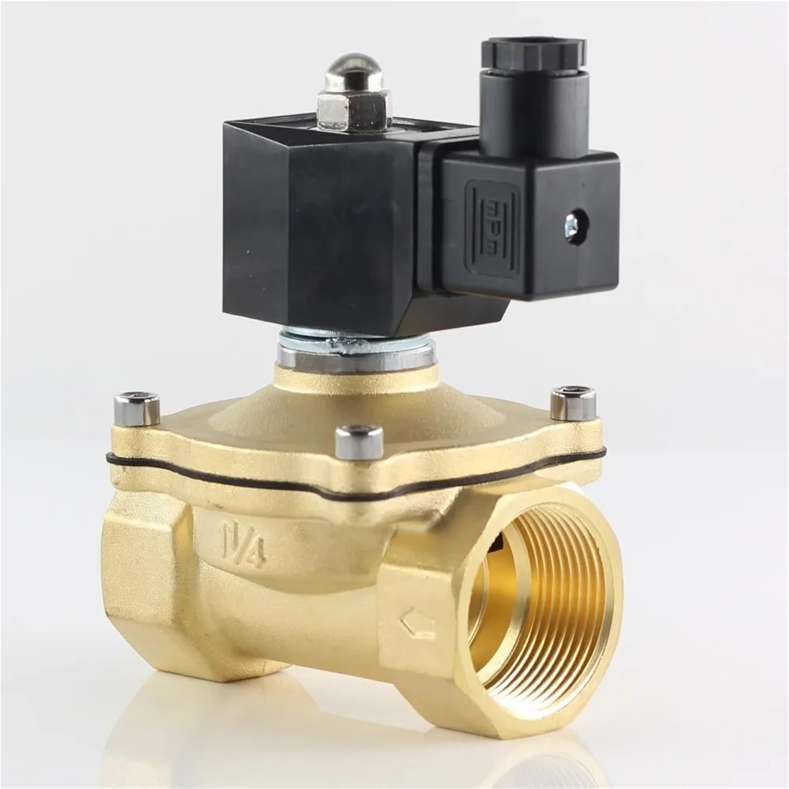 Válvula solenoide de Agua Normalmente Cerrada, Bobina Completamente Cerrada IP65, CA 220 V, CC 12 V, CC 24 V, G3/8", G1/2", G3/4", G1, G1-1/4, G1-1/2.