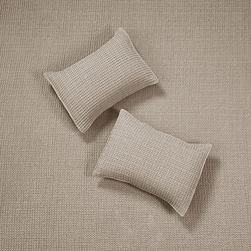 Levtex Home - Mills Waffle - King/Cal King Quilt Set - Taupe Cotton Waffle - Quilt Size (106 X 92In.), Sham Size (36 X 20In.) #TOP7