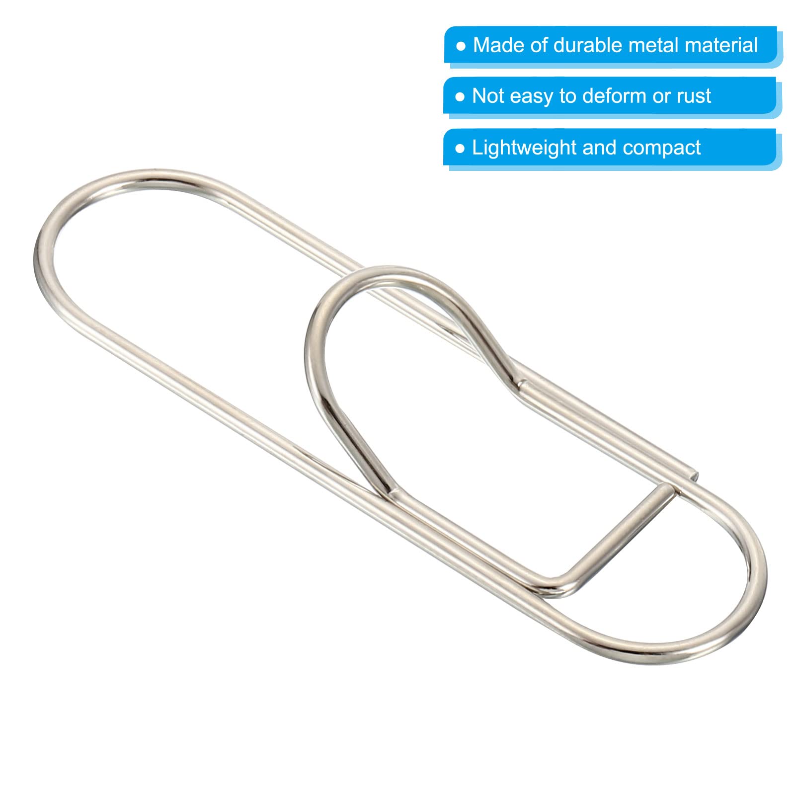 PATIKIL 2" Metal Pen Clip, 5 Pack Pen Holder Clip Pencil Clip Pen Clip Holder Pen Holder for Notebook Clipboard Book Journal Silver - Image 4