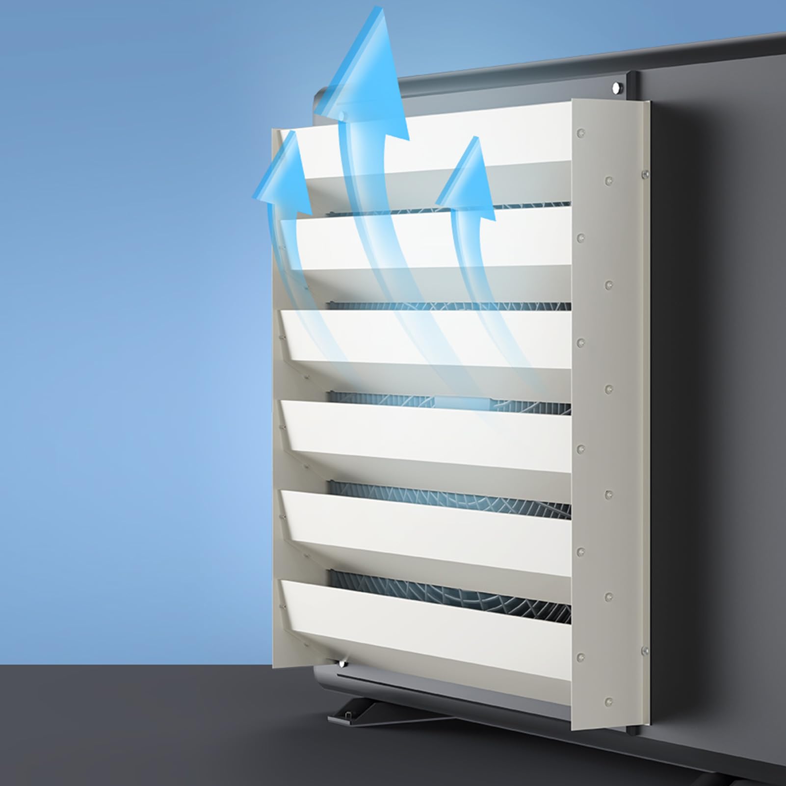 Pxamortel One Color Mini Split Ac Deflector Outdoor Vent Shield Galvanized Air Conditioner Deflector Multiple Sizes