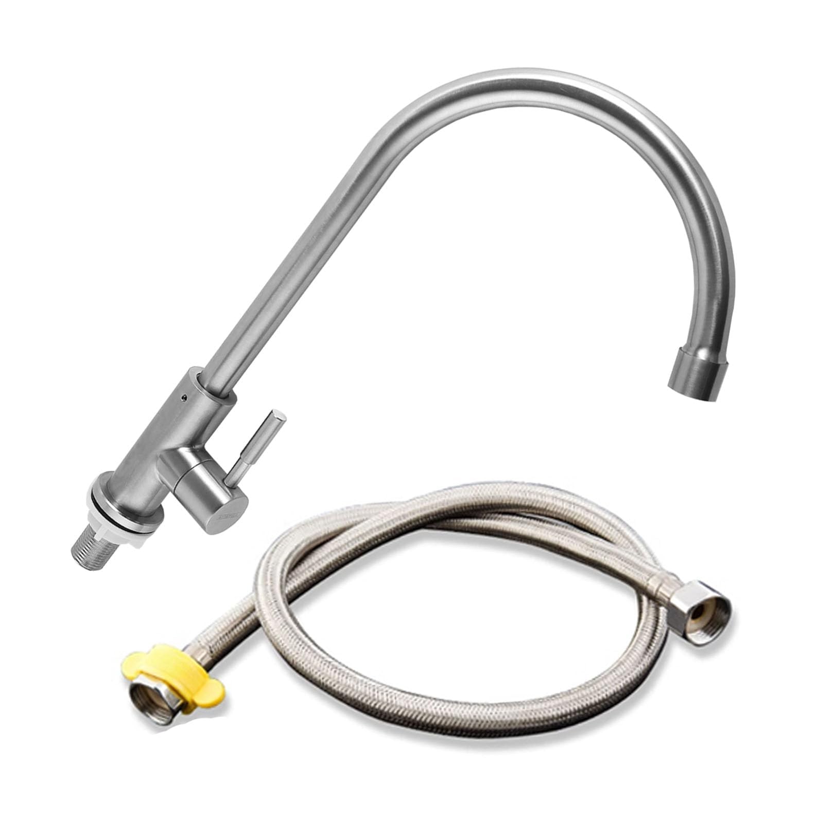 Lavello Angolare in Acciaio Inox da Bar, Mini Lavabo per Piccoli Spazi, Cucina, Bagno (26 cm / 10.3 in)
