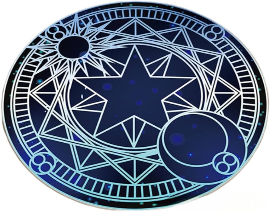 Amazon.co.jp: 円形 可愛い ラグマット防ダニ 魔法陣 洗える カラフル