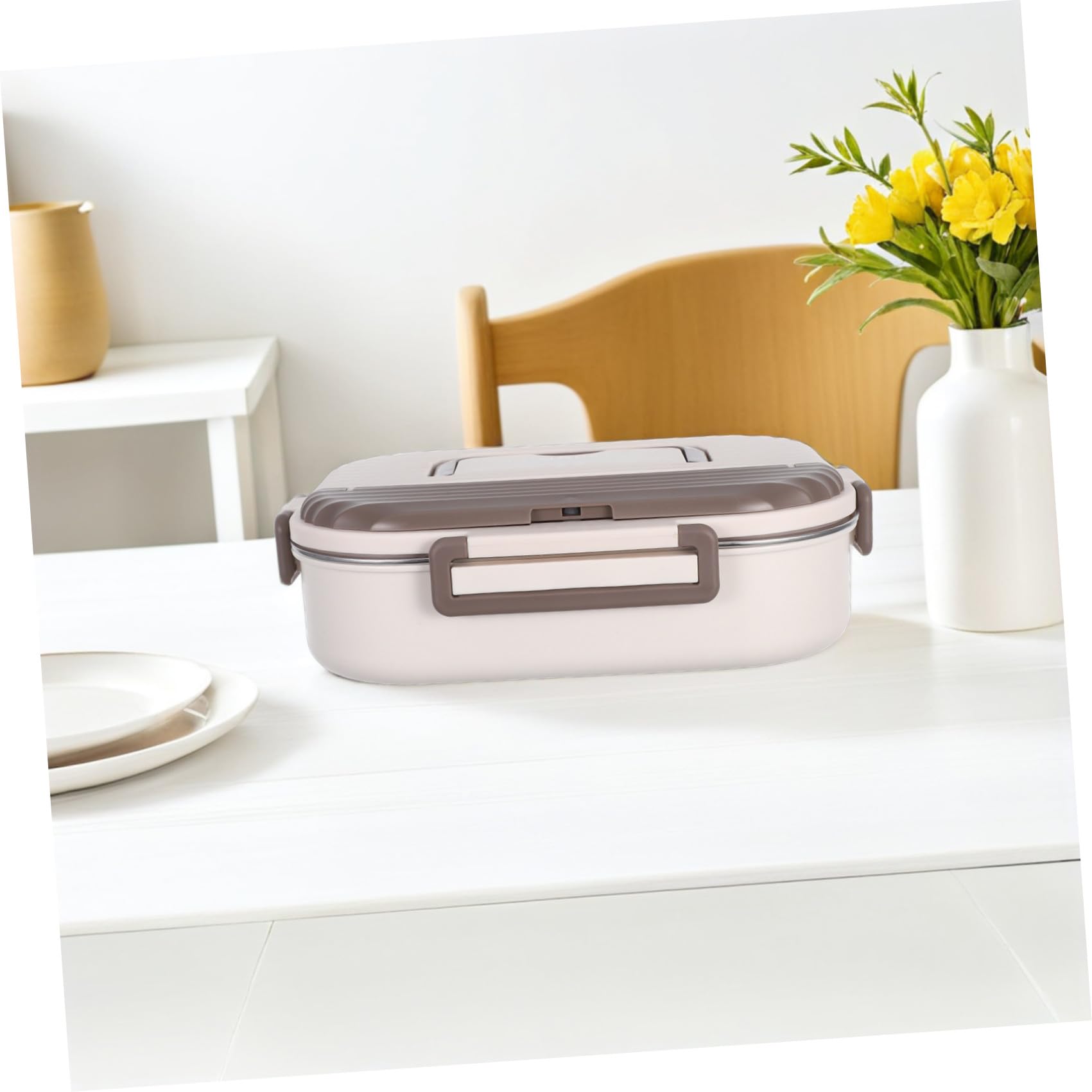 TOYANDONA 34oz Stapelbare Edelstahl-lunchbox mit Fächern Auslaufsicher Bento-box für Lebensmittel Geeignet für Schule Büro Reisen und Picknicks