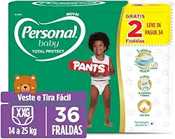 Fralda Personal Baby Total Protect Pants Super XXG, 36 unidades