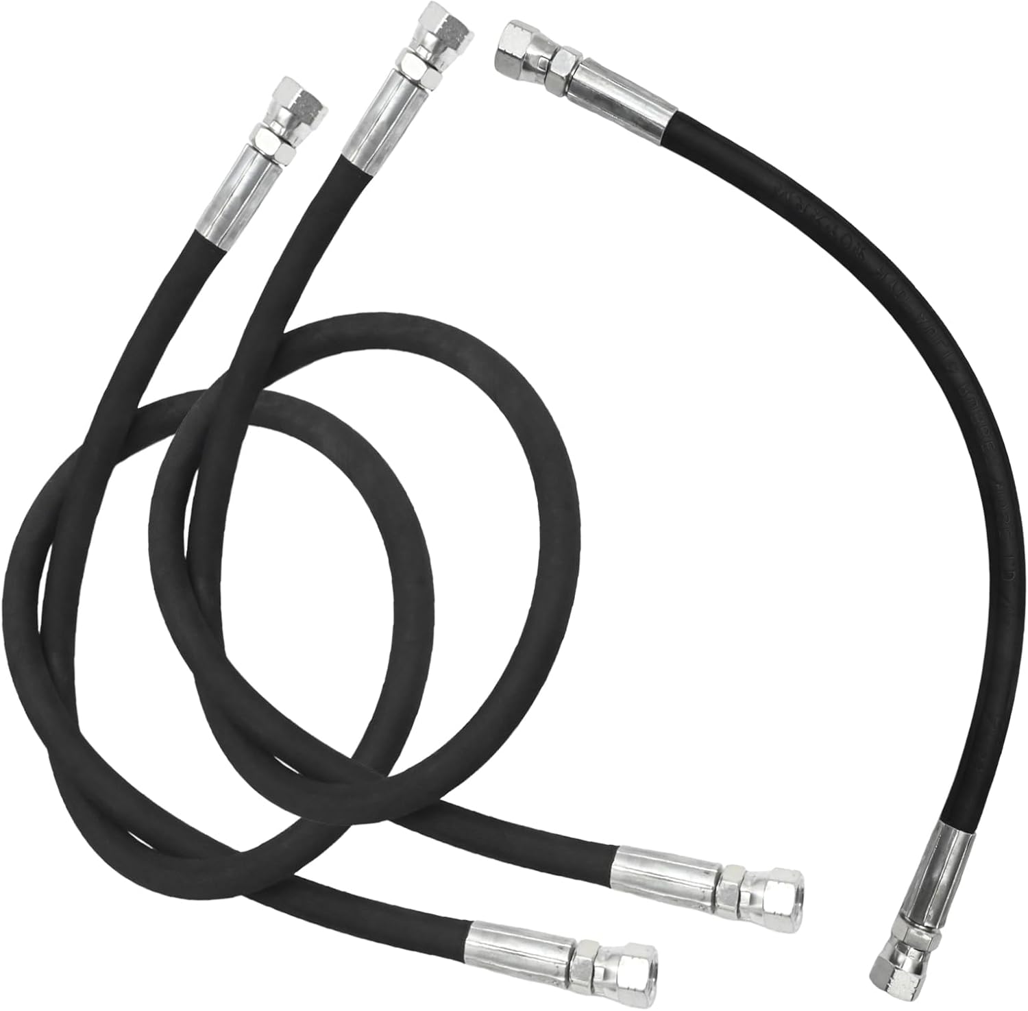 1/4 x 42 and 1/4 x 16 Heavy Duty Snow Plow Hose Set, Replacement for Fisher 56591 56592, Replacement for Western 56616 56617