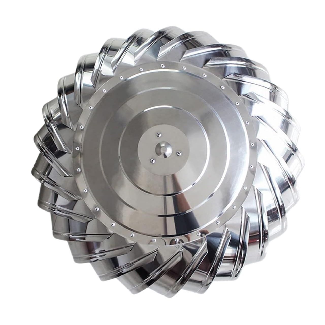 Extractor giratorio de acero inoxidable de 110 mm para solucionar retornos de humo en tejado
