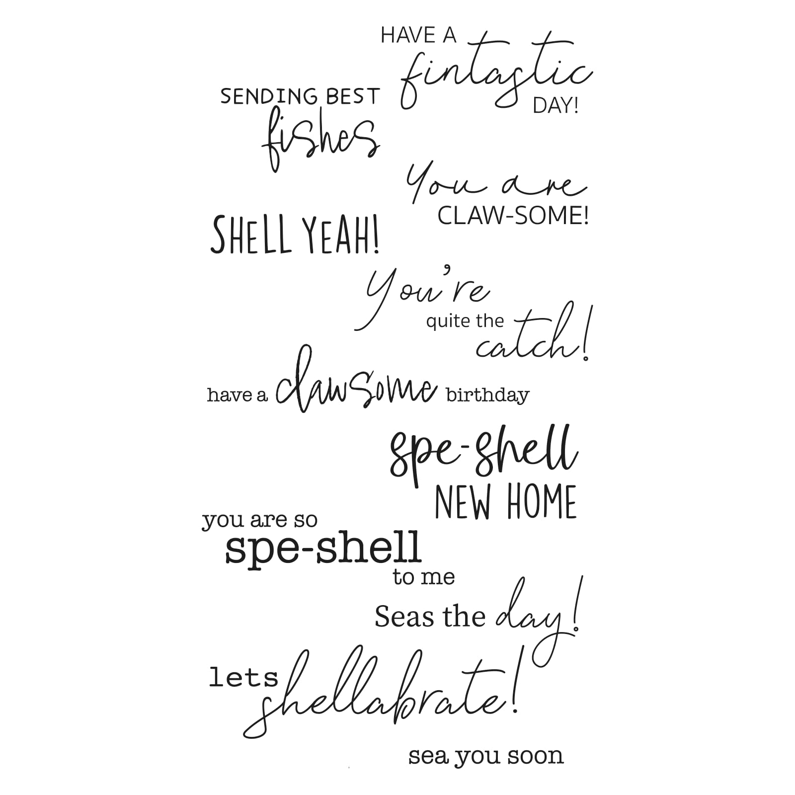 Sizzix Clear Stamps Set Seas the Day by Sizzix