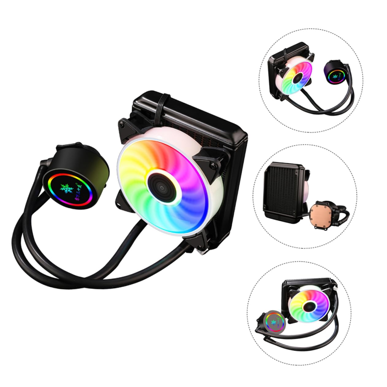 1pezzi Radiatore Per Cpu Liquido Dissipatore Di Calore Efficiente Con Ventola Silenziosa Per Gaming e Computer Desktop Rgb Water Cooler