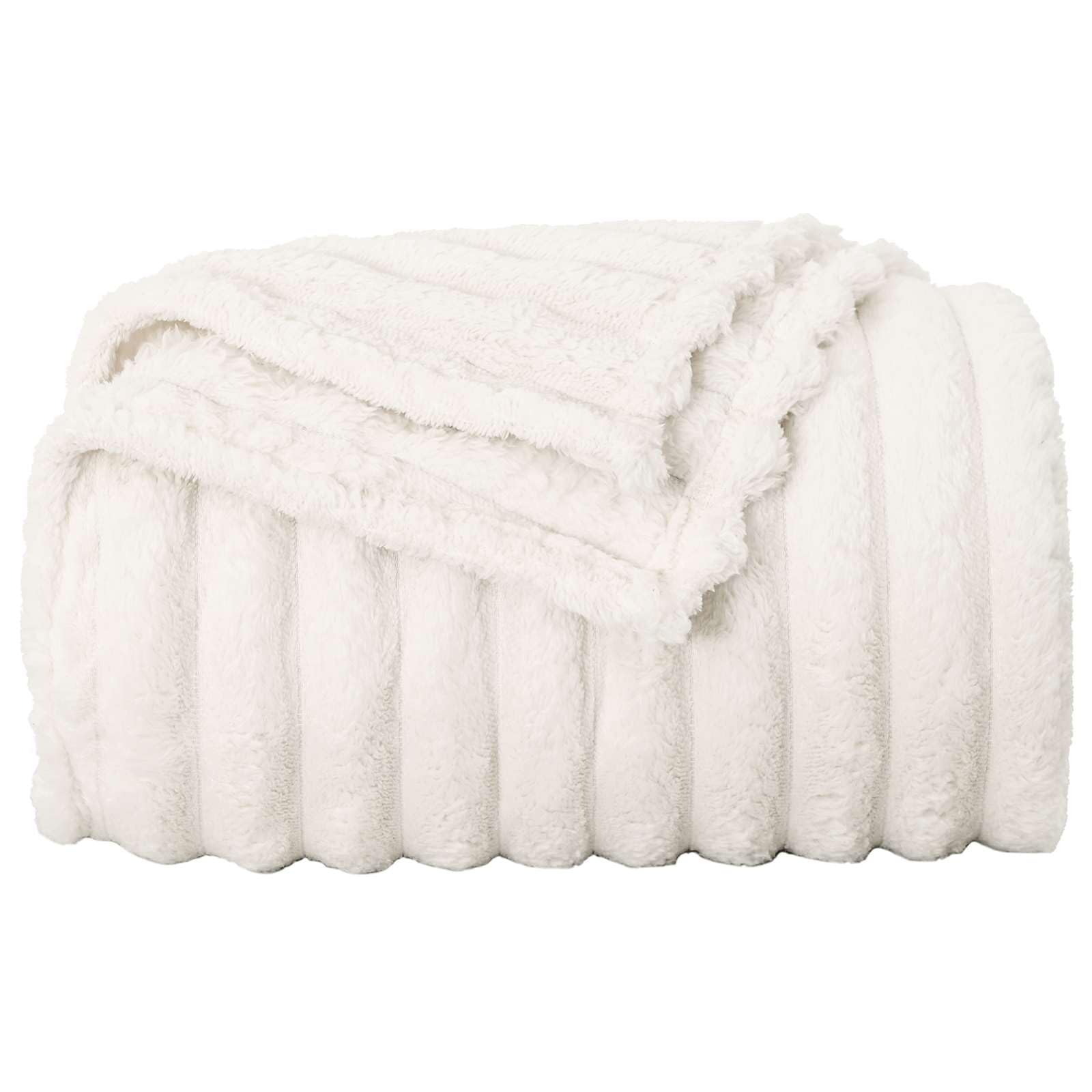 Générique Coperte in pile, 6 pezzi, color crema, 200 x 150 cm | Leggero 260 g, lavabile in lavatrice, uso interno, ideale divano letto