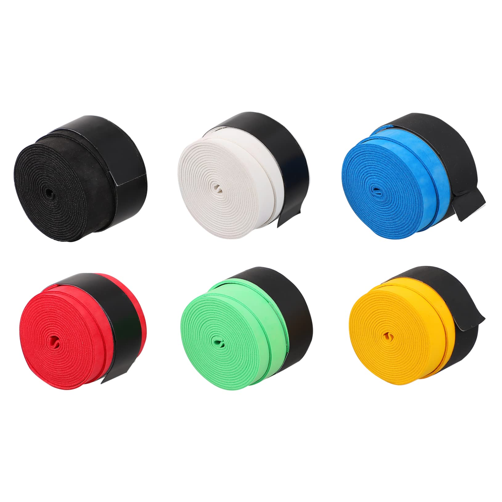 Abaodam 6Pcs Racket Sweatband Slip Tennis Overgrips for Enhanced Control and Shock Absorption Durable PU Material for Tennis and Badminton Rackets