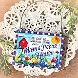 New Approx. 2-1/2' x 3-3/8' Sky Blue Mimi Papa 'S House Ornament/Mini Novelty Gift Sign New Made in...