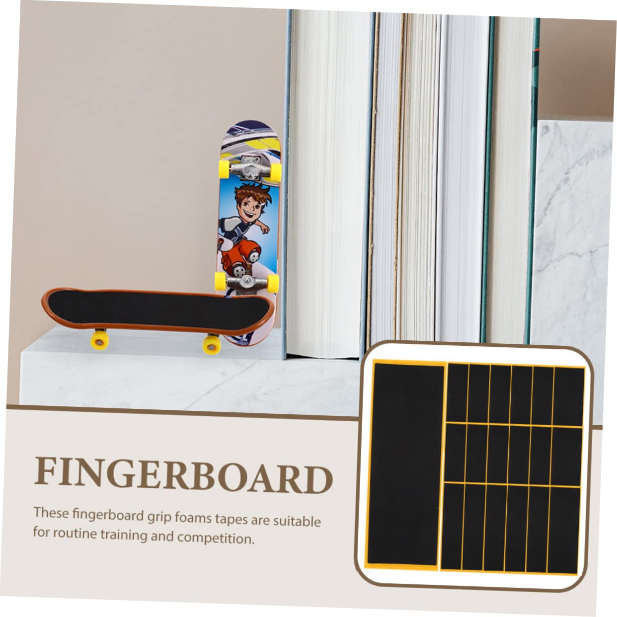 FAVOMOTO Finger Skateboard Grip Tape 20pcs Foam Grip Tape Easy Adhesive Backing