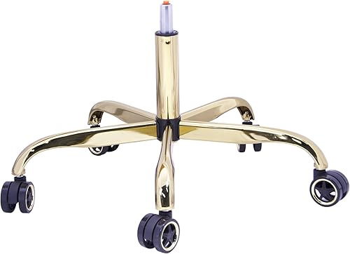 Frassie Silla de oficina de 28 pulgadas, base de metal, repuesto para silla de computadora resistente, parte de base con 5 ruedas, 1 cilindro de