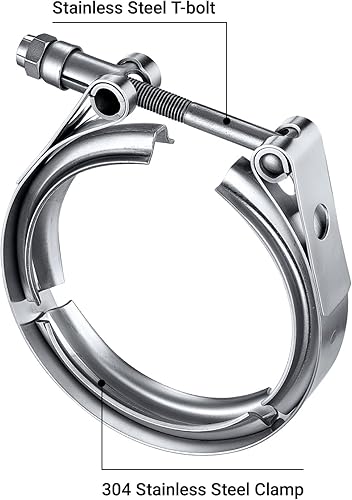 Miniatura 8 de EVIL ENERGY Kit de abrazadera de banda en V de 3.0 pulgadas para brida de acero inoxidable