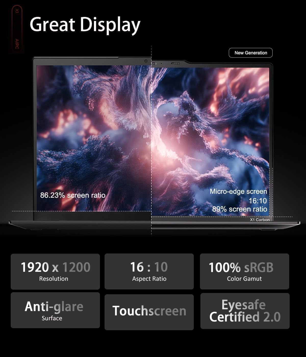 Amazon.co.jp: Lenovo ThinkPad X1 カーボンノートパソコン、14インチ