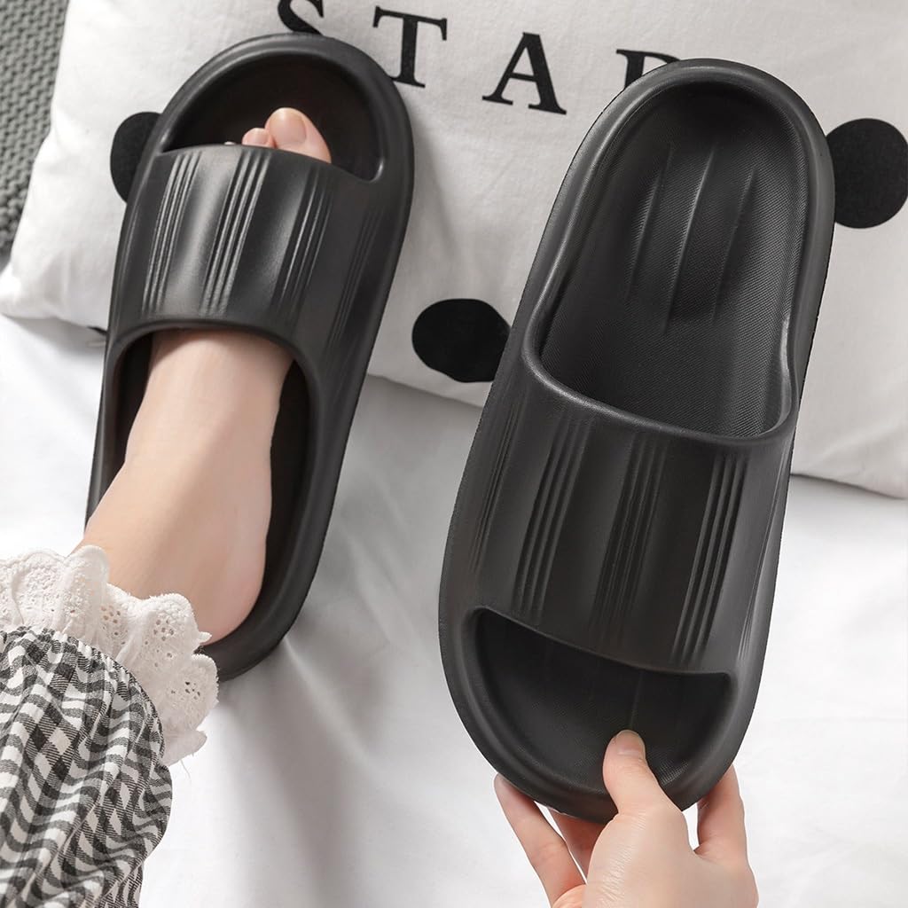 Zapatillas de Hombre Antideslizantes para Ducha con Puntera Abierta, Zapatillas de Almohada Ligeras, Chanclas, Sandalias de Ducha Unisex para baño Antideslizantes Ultra Suaves para Piscina en la Nube