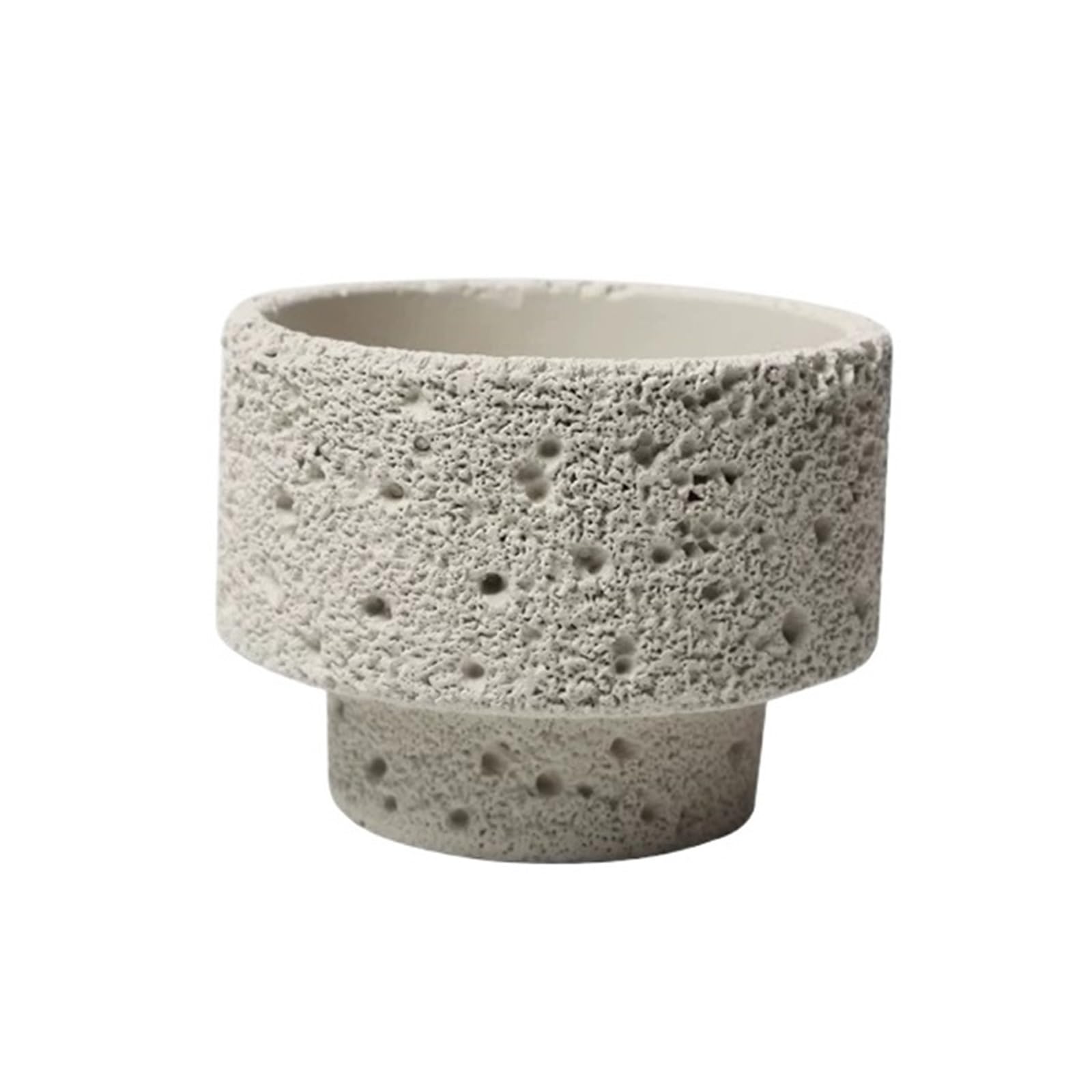Cenz-888 flowerpot A Stylish And Minimalist Concrete Succulent Planter, Perfect For Indoor Use Pots for Plants(White,Large)