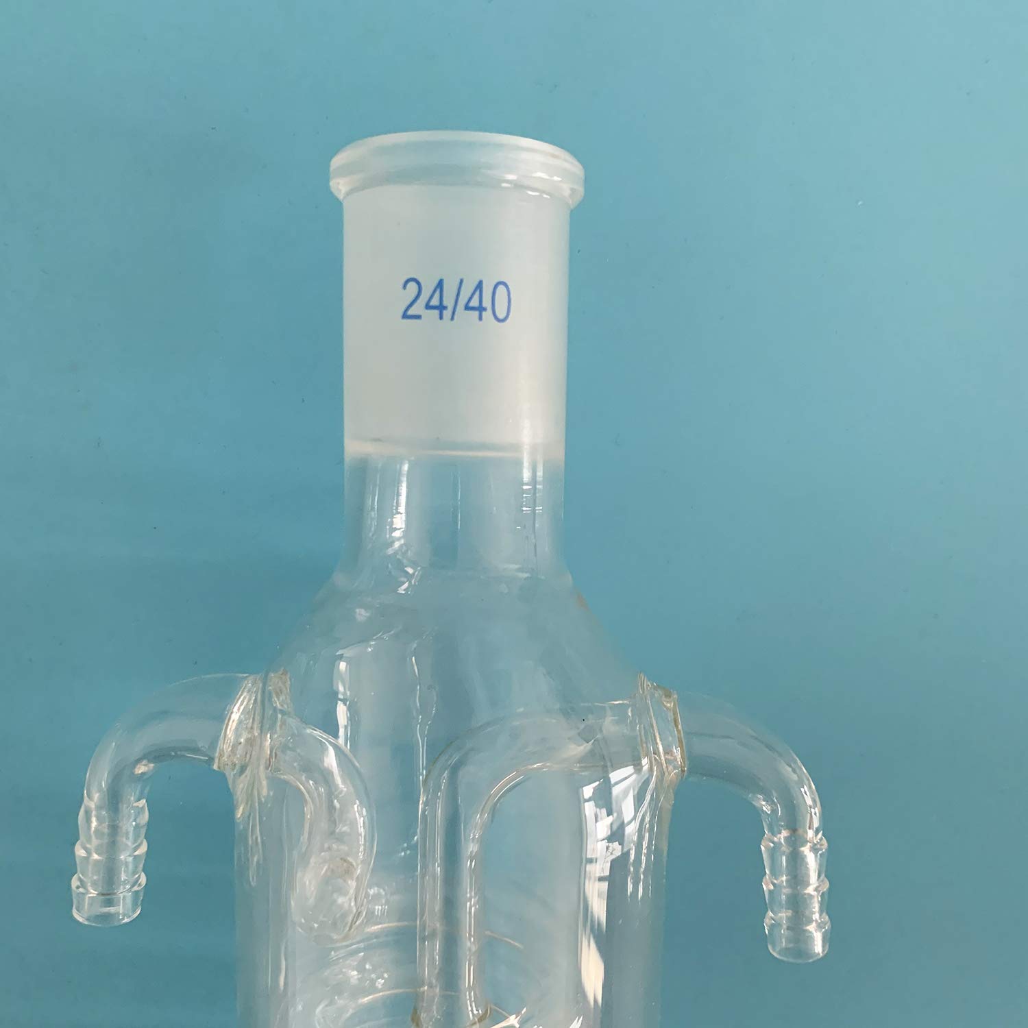 DONLAB GCR-6449 Glass Supper Large 6CM OD 400MM Length Dimroth's Reflux Condenser,Coil Reflux Condenser with 24/40 Upper-29/42 Lower Ground Glass Joint
