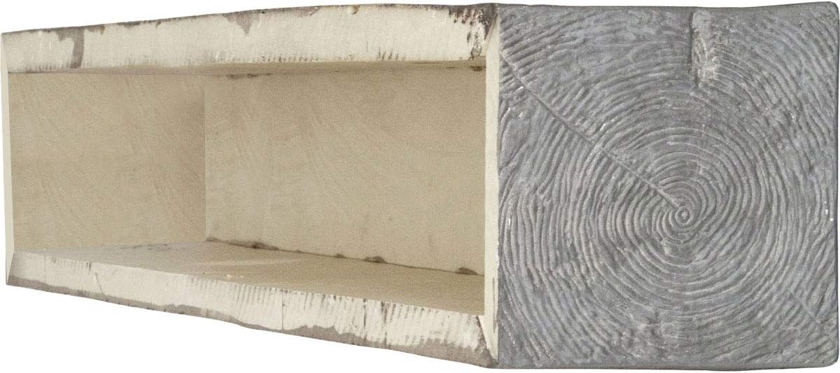 Ekena Millwork MANURS06X06X36AC Rough Sawn Faux Wood Fireplace Mantel, 6"H x 6"D x 36"W, Aged Cedar