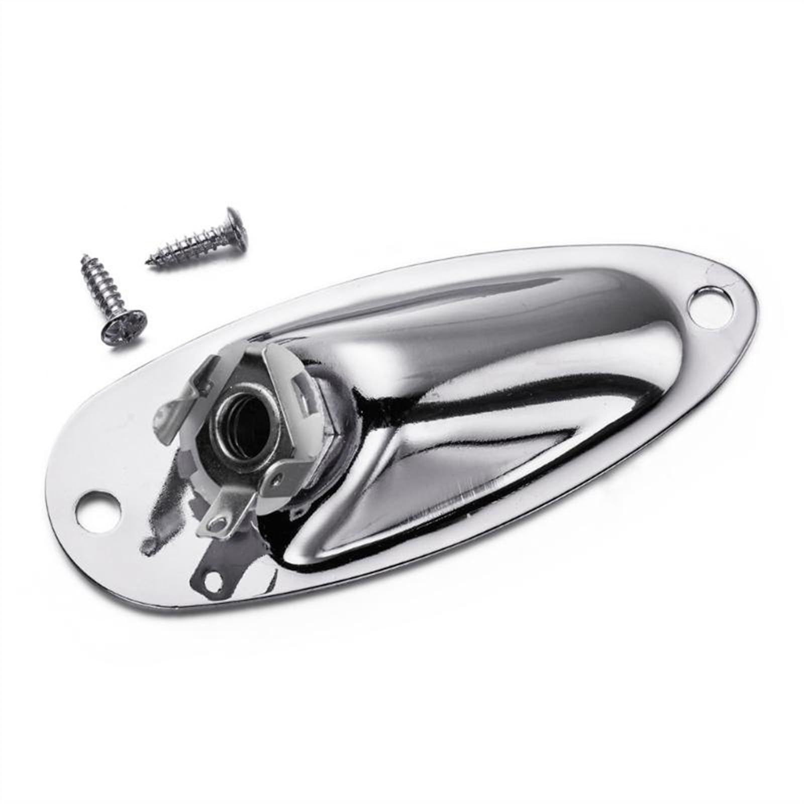 Zestaw Elementów Ustalających Drzewo Strun Gitarowych Z Metalową Płytką Na Szyjkę I Płytką Z Gniazdem Gitarowym Gitara Akcesoria do Instrumentów (Color : Silver)