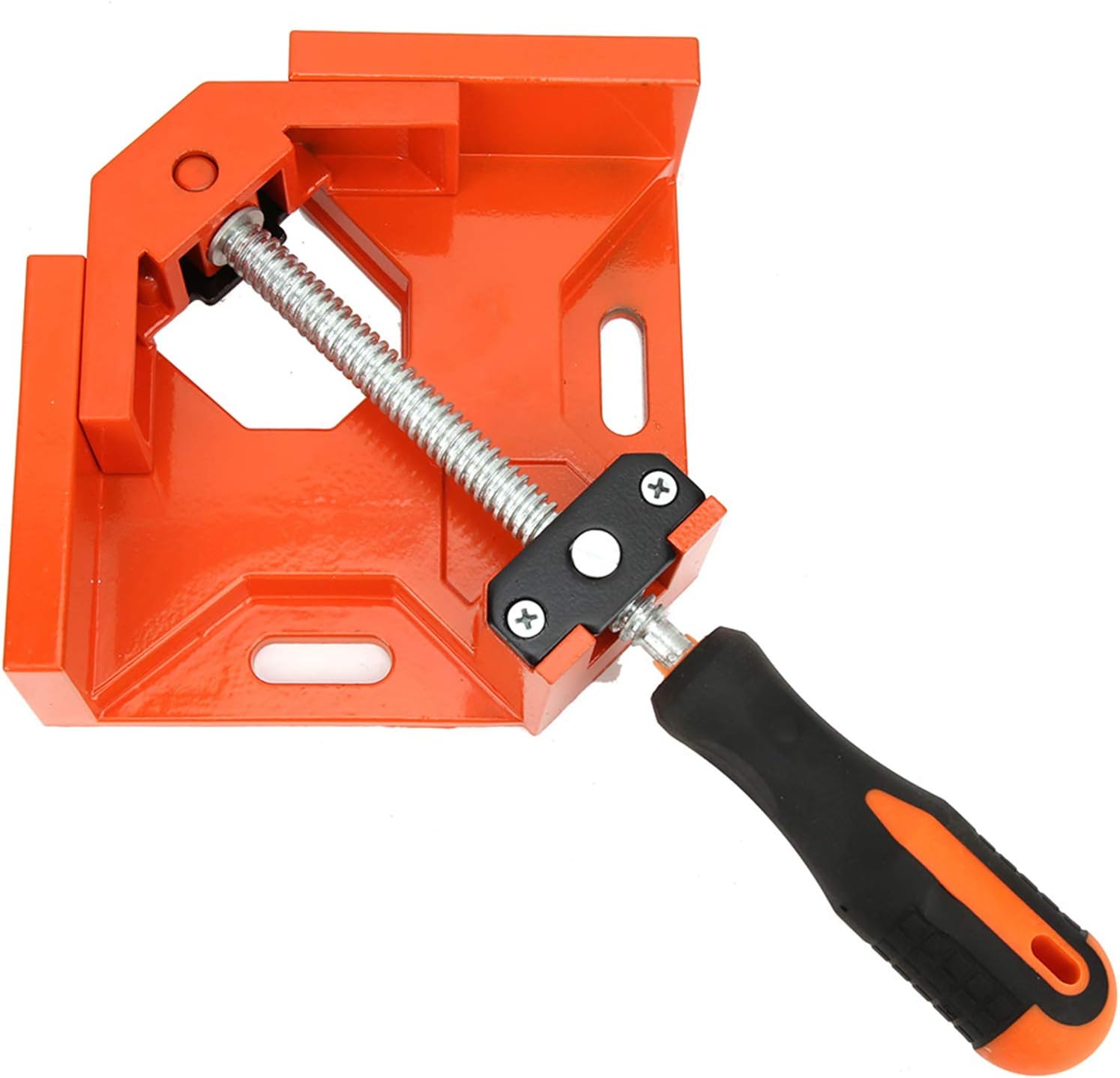 90 Degree Right Angle Clamp Woodworking Tools Aluminum Alloy Quick Clamp Free Adjustable Clamp Opening Orange