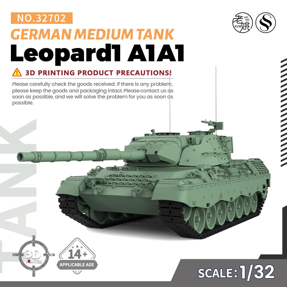 MRY-SFW SS32702 1/32 zestaw do budowy modelu wojskowego Niemiecki czołg średni Leopard 1A1A1