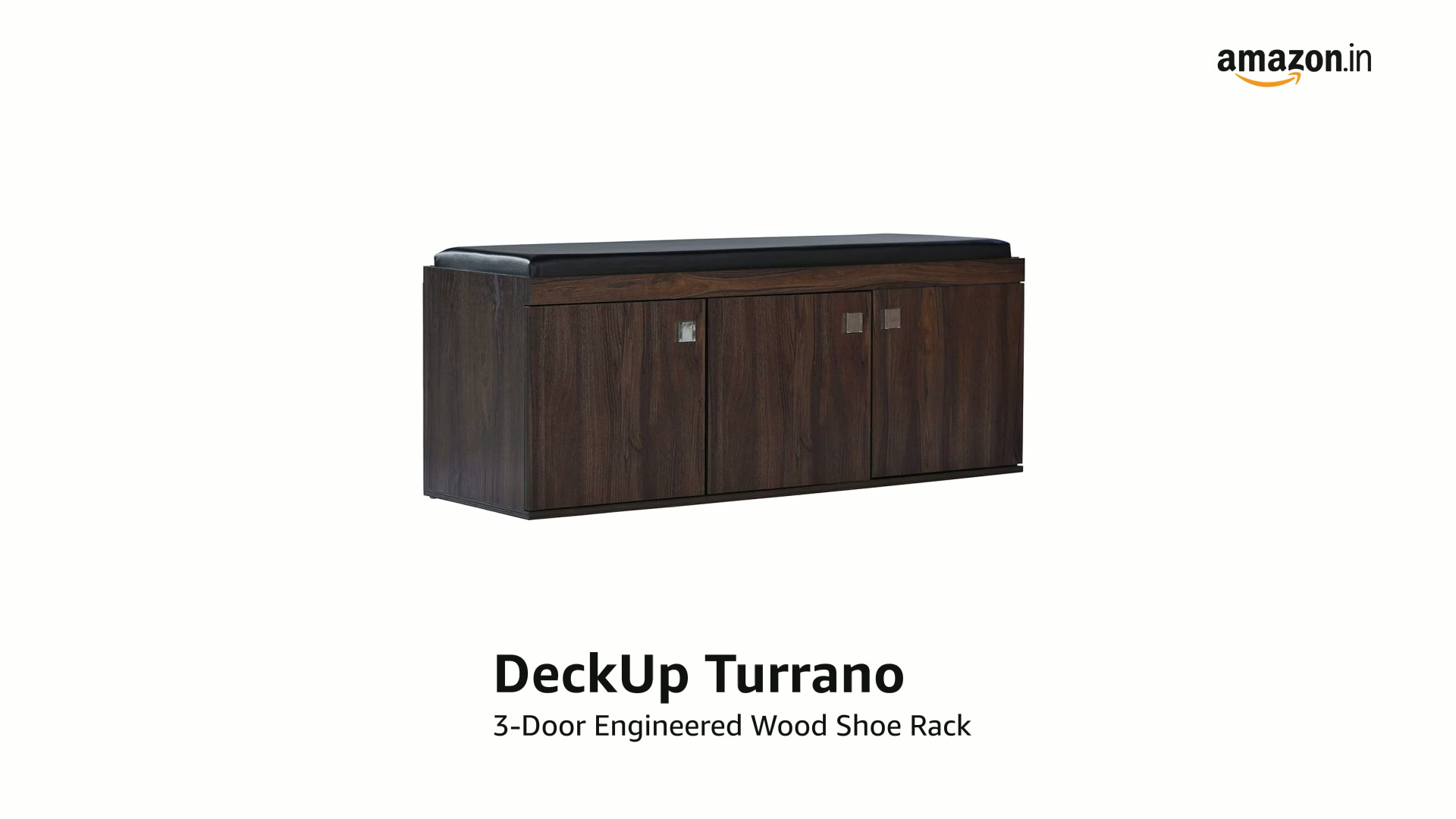 DeckUp Turrano 3-Door Engineered Wood Shoe Rack (Walnut, Matte DeckUp Turrano 3-Door Engineered Wood Shoe Rack (Walnut, Matte