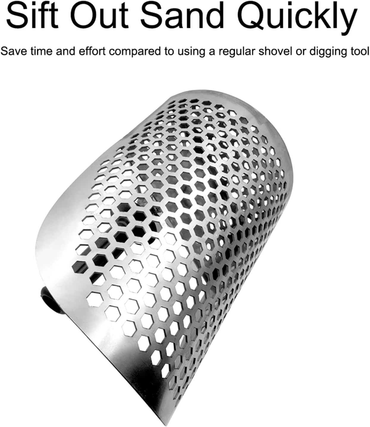 Beach Sand,Scoops Heavy Duty Stainless Steel Shovel,Sand Scoop for Metal Detecting,Treasure Finds Scoop,Fast Sifting Metal Detector