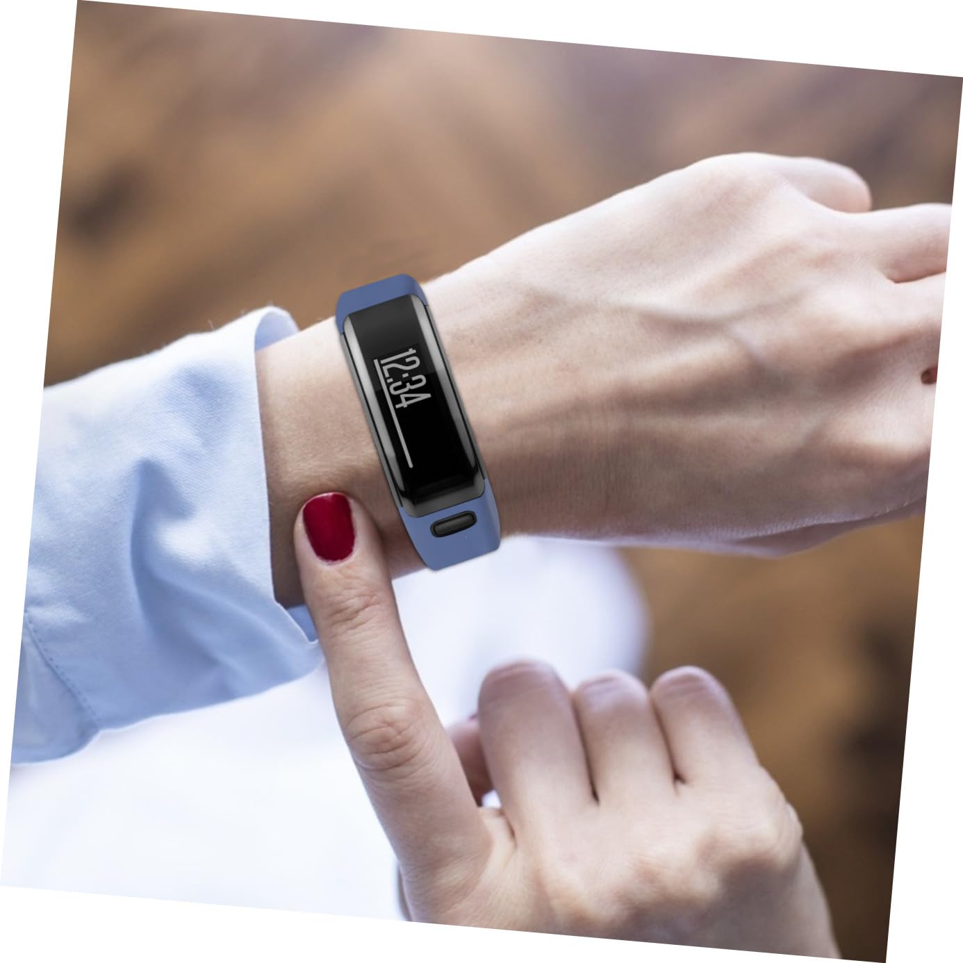 Toddmomy Silikonarmband Ersatz für Hr mit Schnellverschluss Flexibles Sport Uhrenarmband Hautverträglich Mitternachtsblau Kompatibel für Fitness Tracker