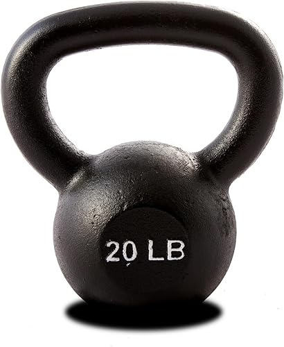 Vista 14 de York Barbell Kettlebell Weights – 5lb to 80lb Cast Iron Kettlebells with Matte Black Finish – Full Body Strength Training & CrossFit Conditioning