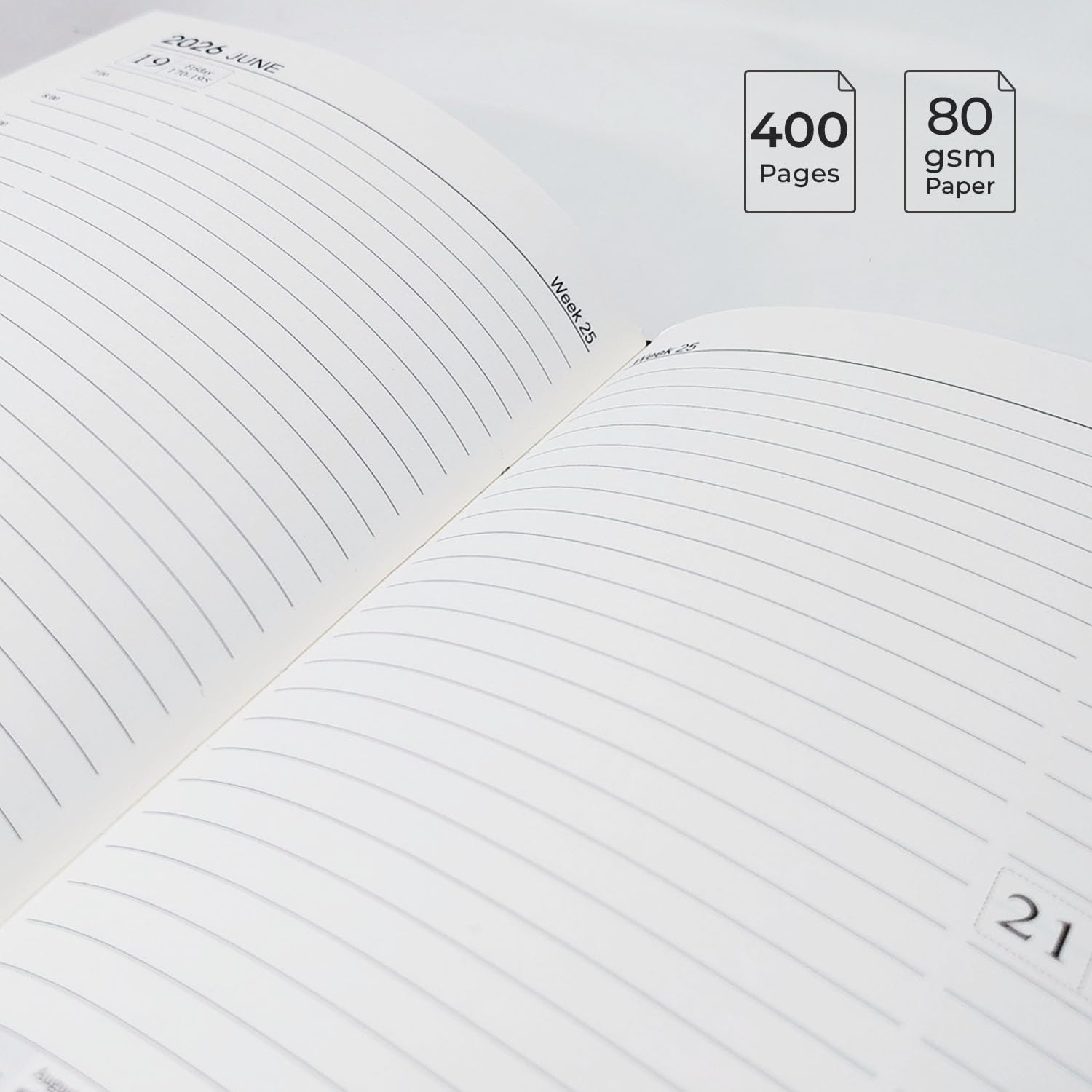 Agenda giornaliera 2026, formato A5, con copertina in morbido velluto, pagine 80 g/m², agenda 365 giorni, per ufficio, uso personale, Capodanno e regali aziendali (marrone)
