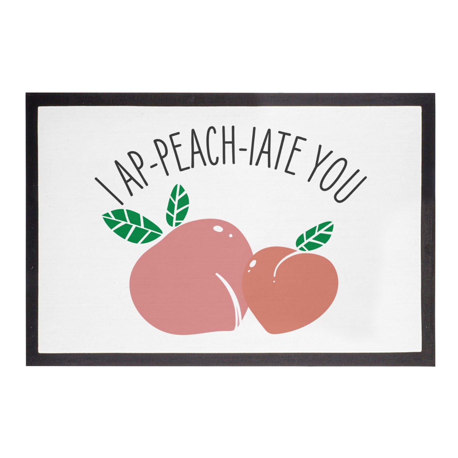 Paillasson blanc Fabulous 75x50cm avec jeu de mots pêche pour une entrée de maison accueillante