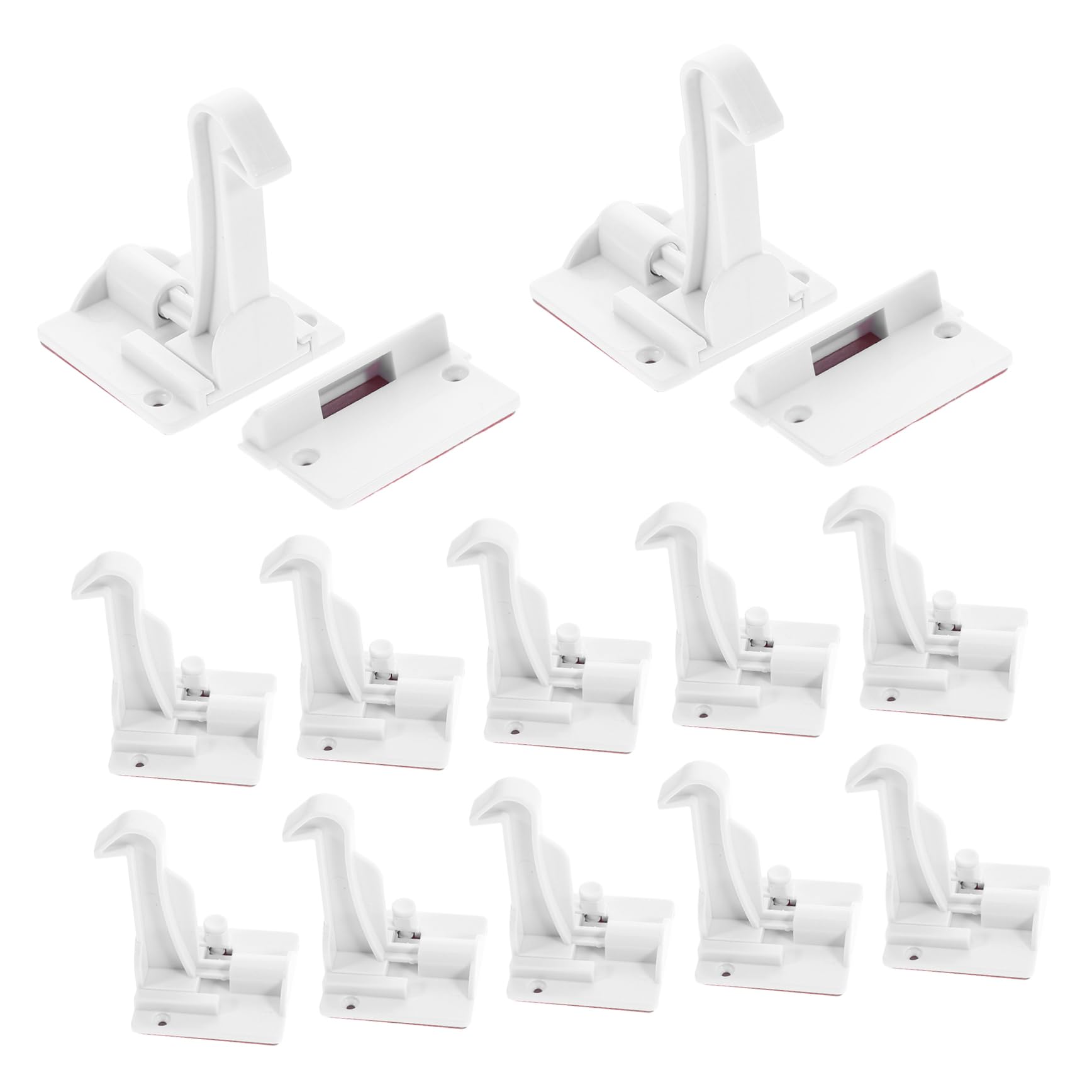 12 Piezas Cerraduras de Seguridad Invisible para Protección para Cajones y Armarios Instalación Sin Perforación Fáciles de Diseño y Adhesivo Fuerte para Seguridad Infantil