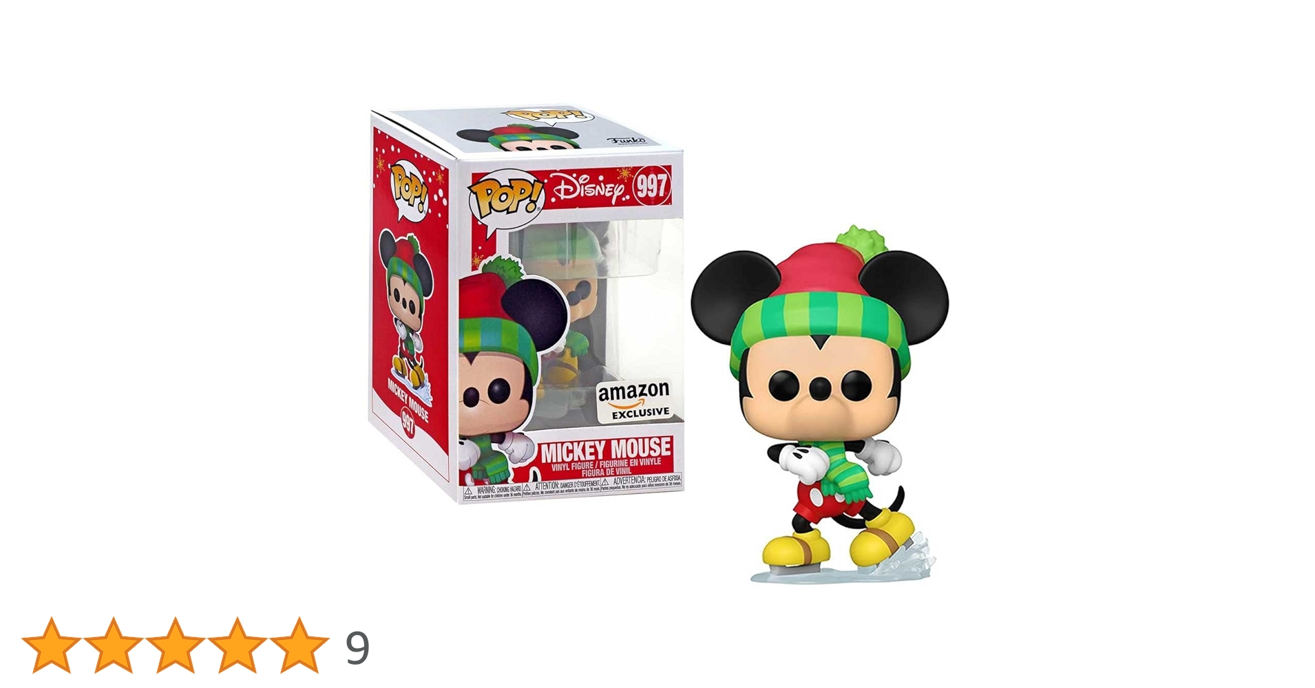 Funko Pop Disney Holiday 997 Mickey Mouse Ice Skating Amazon