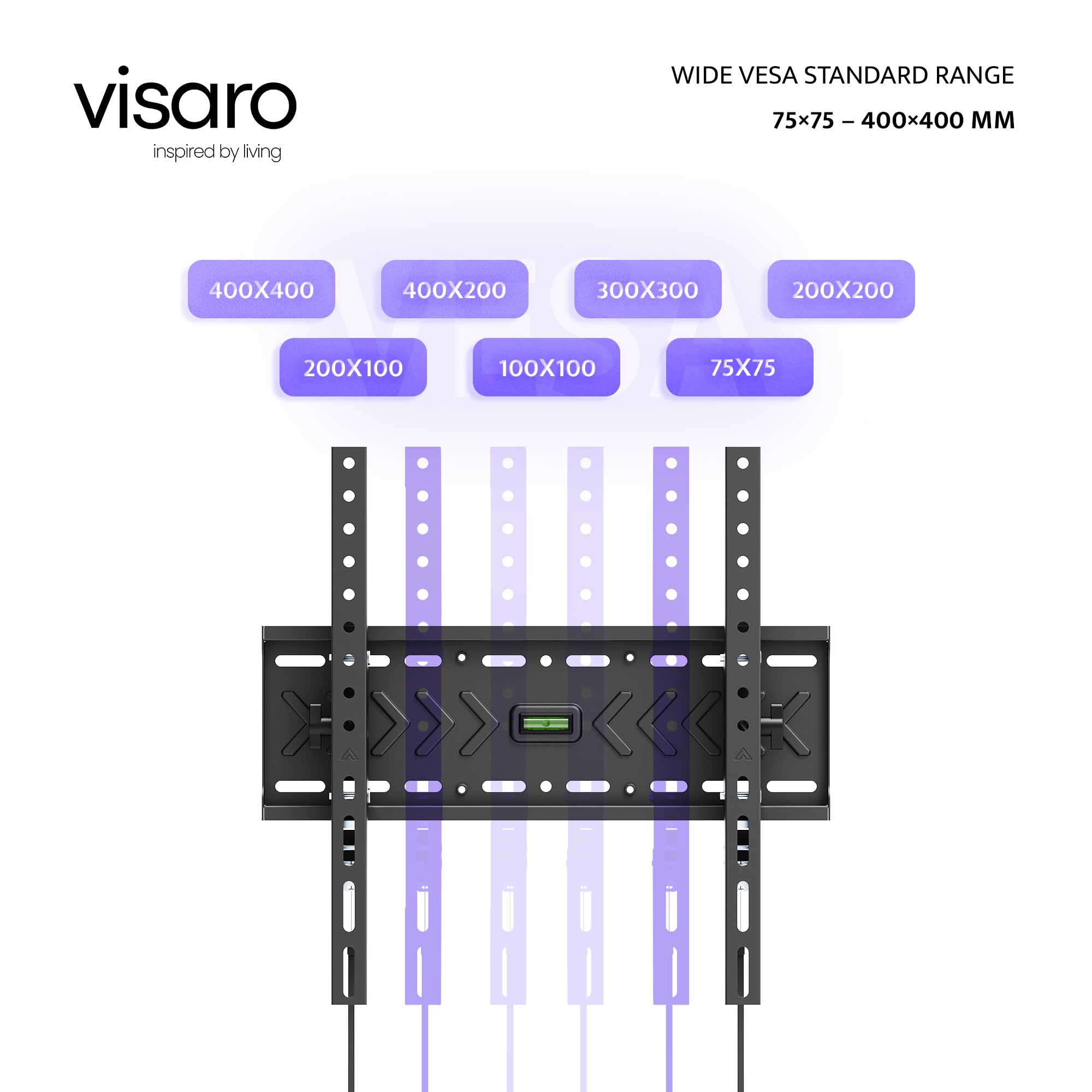 Visaro WMT75 Support TV Inclinable 43-75 Pouces, VESA 400x400