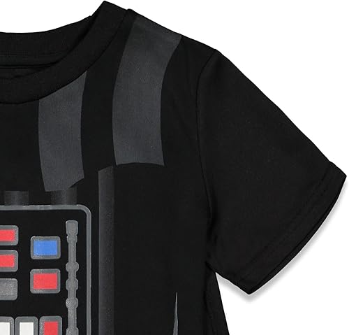 Miniatura 5 de STAR WARS Darth Vader - Disfraz de camiseta y capa de 3 piezas para niños pequeños a grandes